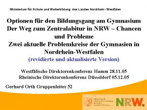 Ministerium fr Schule und Weiterbildung des Landes Nordrhein
