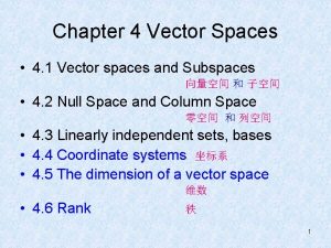 Chapter 4 Vector Spaces 4 1 Vector spaces