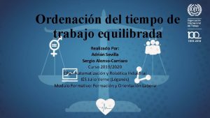 Ordenacin del tiempo de trabajo equilibrada Realizado Por