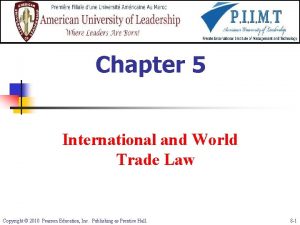 Chapter 5 International and World Trade Law Copyright