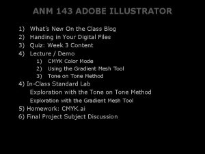 ANM 143 ADOBE ILLUSTRATOR 1 2 3 4