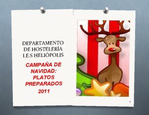 DEPARTAMENTO DE HOSTELERA I E S HELIPOLIS CAMPAA