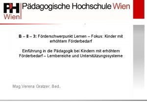 B 8 3 Frderschwerpunkt Lernen Fokus Kinder mit