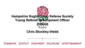 Hampshire Rugby Union Referee Society Young Referee Development