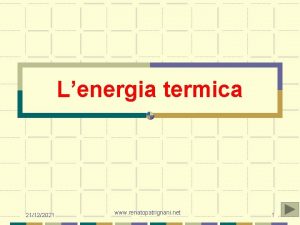 Lenergia termica 21122021 www renatopatrignani net 1 Mappa