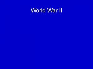 World War II Europe at War The 1939