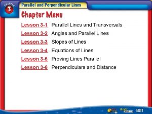 Lesson 3 1 Parallel Lines and Transversals Lesson