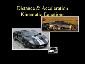 Distance Acceleration Kinematic Equations Distance Acceleration Rate of