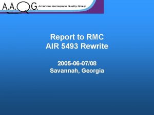 Report to RMC AIR 5493 Rewrite 2005 06