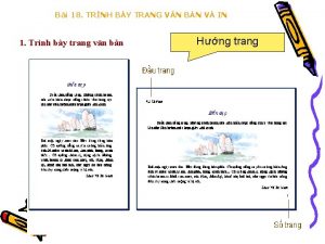 Bi 18 TRNH BY TRANG VN BN V