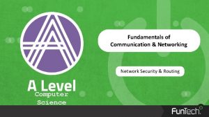 Fundamentals of Communication Networking Network Security Routing Computer