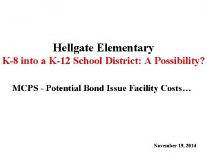 Hellgate Elementary K8 into a K12 School District