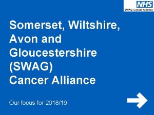 Somerset Wiltshire Avon and Gloucestershire SWAG Cancer Alliance