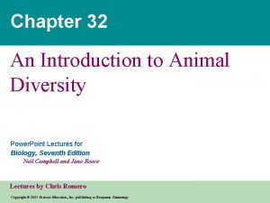 Chapter 32 An Introduction to Animal Diversity Power