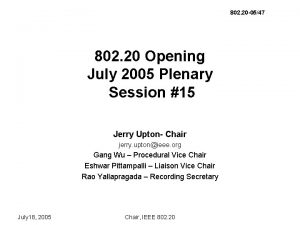 802 20 0547 802 20 Opening July 2005