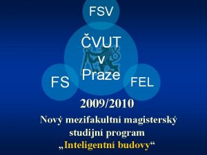 FSV VUT v Praze FEL FS 20092010 Nov