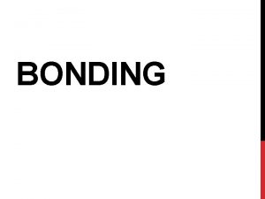 BONDING WHY ATOMS BOND TOGETHER Every atom wants