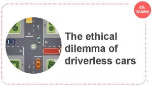 The ethical dilemma of driverless cars 1 Warmup