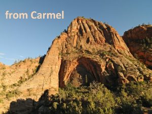 from Carmel to Horeb Going deeper into God