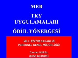 MEB TKY UYGULAMALARI DL YNERGES MLL ETM BAKANLII