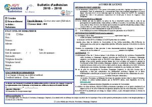 Bulletin dadhsion 2015 2016 Cration Renouvellement Activits Badminton