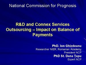 National Commission for Prognosis RD and Connex Services