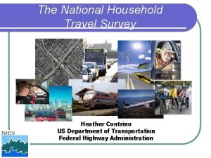 The National Household Travel Survey Heather Contrino US