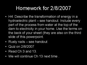 Homework for 282007 H 4 Describe the transformation