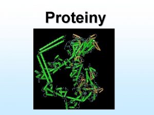 Proteiny Vysvtlen pojmu a pklady Proteiny neboli blkoviny