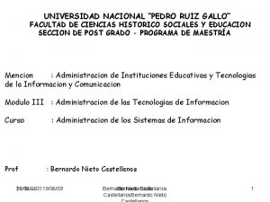 UNIVERSIDAD NACIONAL PEDRO RUIZ GALLO FACULTAD DE CIENCIAS