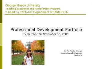 George Mason University Teaching Excellence and Achievement Program