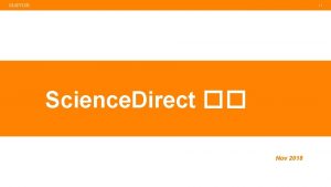 1 Science Direct Nov 2018 6 Science Direct