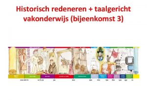 Historisch redeneren taalgericht vakonderwijs bijeenkomst 3 Bijeenkomst 3