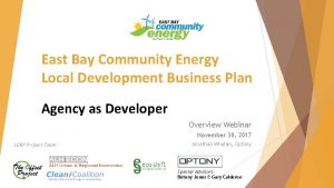 East Bay Community Energy Local Development Business Plan