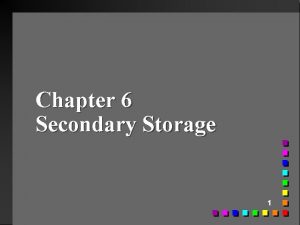 Chapter 6 Secondary Storage 1 Why Use Secondary