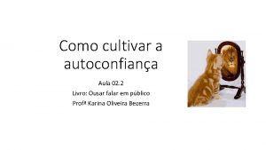 Como cultivar a autoconfiana Aula 02 2 Livro