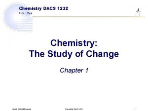 Chemistry DACS 1232 FKM UTe M Chemistry The