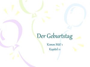 Der Geburtstag Komm Mit 1 Kapitel 11 KM