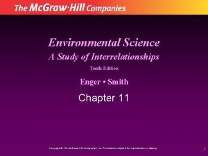 Environmental Science A Study of Interrelationships Tenth Edition