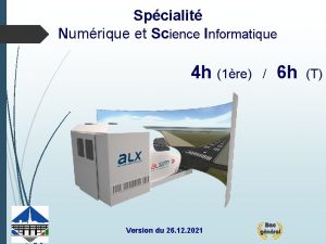 Spcialit Numrique et Science Informatique 4 h 1re