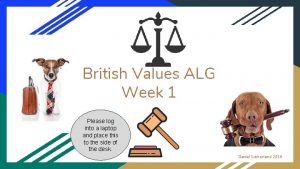 British Values ALG Week 1 Please log into