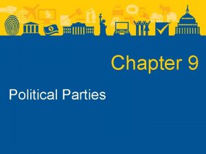 Chapter 9 Political Parties Political Parties Getting Started