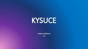 KYSUCE TEREZA VOZROV 4 A POLOHA Regin Kysuce