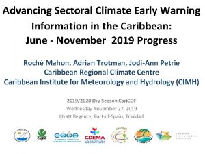 Advancing Sectoral Climate Early Warning Information in the