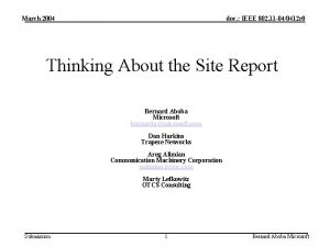 March 2004 doc IEEE 802 11 040412 r