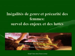 Ingalits de genre et prcarit des femmes survol