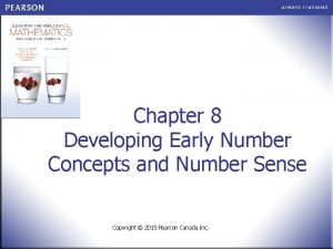 Chapter 8 Developing Early Number Concepts and Number