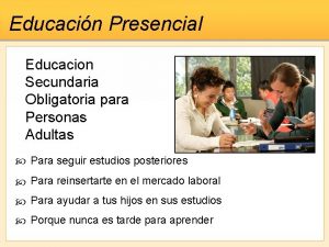 Educacin Presencial Educacion Secundaria Obligatoria para Personas Adultas