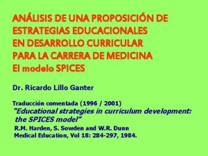 ANLISIS DE UNA PROPOSICIN DE ESTRATEGIAS EDUCACIONALES EN