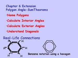 Chapter 6 Extension Polygon AngleSum Theorems Name Polygons